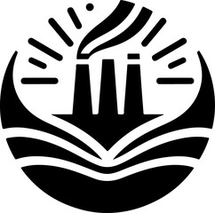 vector illustration sketch icon logo image modern abstract mascot for industrial company