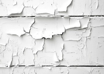 Obraz premium Peeling White Paint on Wood, Rustic Texture, Background