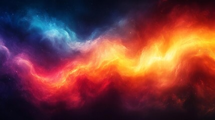 Cosmic Nebula Abstract Art. Generative AI