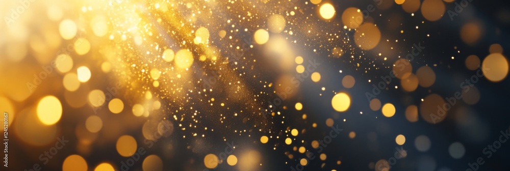 Canvas Prints Golden Bokeh Lights Background Design