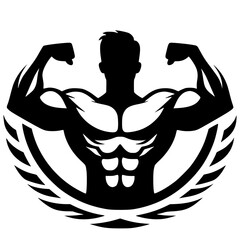 Fitness logo silhouette