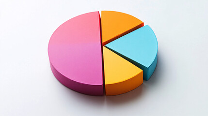 colorful pie chart  on a white background showing data