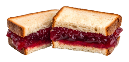 Jelly sandwich on a white background. isolated background.