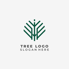 Artistic tree logo image with lots of branches
