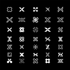 Letter X Logo Set Template