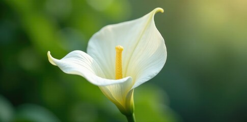 Obraz premium delicate white petals unfolding from a curved vanilla stick, stick, vanilla, bloom