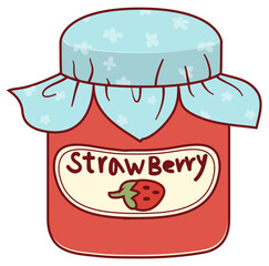 illustration of a strawberry jam