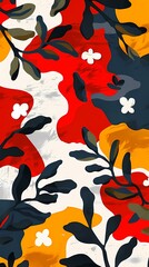 Traditional rabbit laurel lacquer ware illustration poster background
