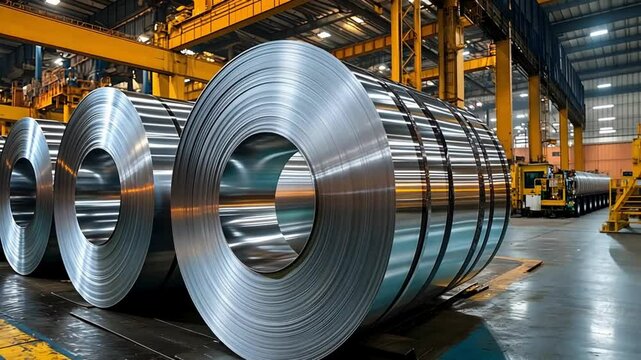 Galvanized Steel Coil Production in Steel Plant Factory