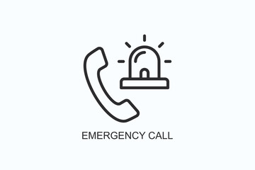 Emergency Call Icon Or Logo Isolated Illustration