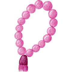 Elements of prayer beads for Ramadan and Eid