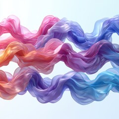 Obraz premium Colorful Abstract Waves Flowing Seamlessly on a Soft Background