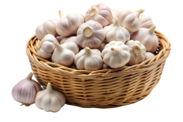 Garlic Cloves in Basket