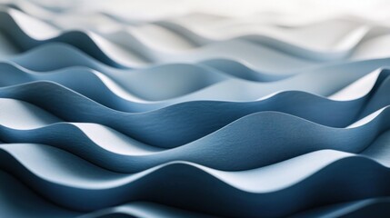 Obraz premium Abstract Blue Wave Pattern: Serene Undulation Texture