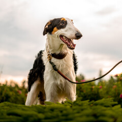 Portrait of a Borzoi dog
