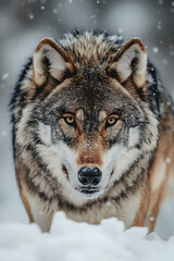 Obraz premium Majestic Winter Wolf