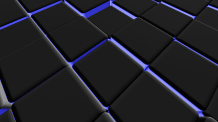 Fototapeta premium abstract background with blue squares