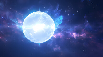 Fototapeta premium Supernova space illustration anime style