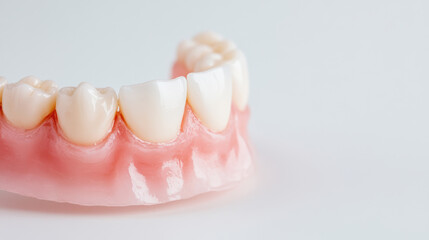 A fake tooth is shown on a white background