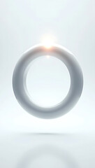 A simple 3D render of a spinning loading circle with a fading, ghostly tail effect, symbolizing endless waiting and frustration, placed on a plain white background.