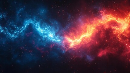 Obraz premium Dynamic Interstellar Clouds in Deep Space. Generative AI