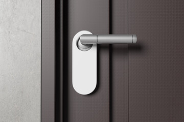 Blank door hanger for mockup - 3D illustration