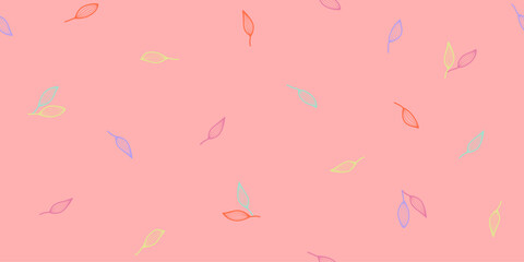 colorful leaves pattern background. leaf seamless pattern.