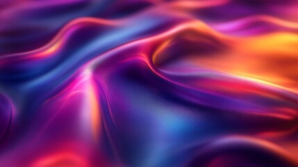 Obraz premium Vibrant Satin Fabric in Blue and Purple Hues. Generative AI
