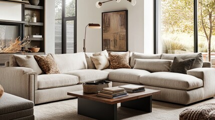 Modern Sectional Sofa in Luxurious Living Room