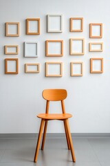 Blank frame arrangement ideas for creating a personal gallery wall.
