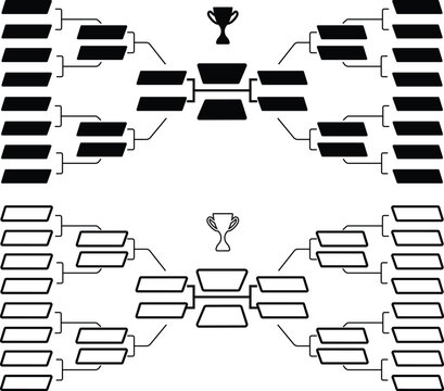 Tournament bracket set flat icon. vector sign for apps or web design. Soccer championship scheme icon. Symbol, logo of match schedule playoff tournament board chart isolated on transparent background