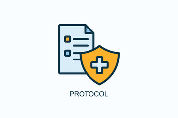 Fototapeta premium Protocol Icon Or Logo Isolated Illustration