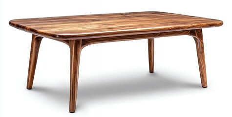 Fototapeta premium Organic Modern Wooden Coffee Table with Unique Legs