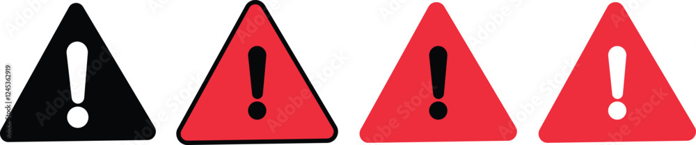 Wall mural warning danger circle icon in flat set isolated on transparent background hazardous vector for apps 