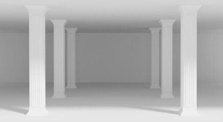 empty room with column 