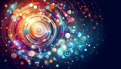 abstract blue background with circles