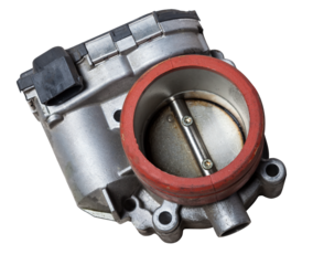 car part engine throttle valve opened by the gas pedal to supply more air to the engine. spare parts catalog for vehicles from the junkyard.