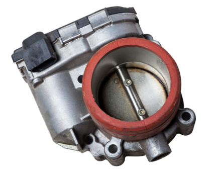 car part engine throttle valve opened by the gas pedal to supply more air to the engine. spare parts catalog for vehicles from the junkyard.
