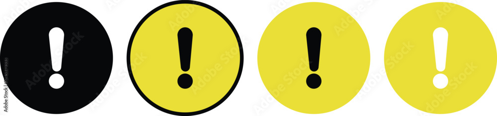Wall mural warning danger circle icon in flat set isolated on transparent background hazardous vector for apps 
