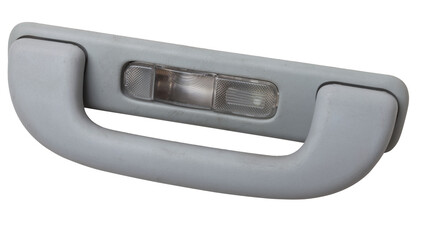 Vehicle interior grab handle on white isolated background. Auto service industry. Spare parts catalog.