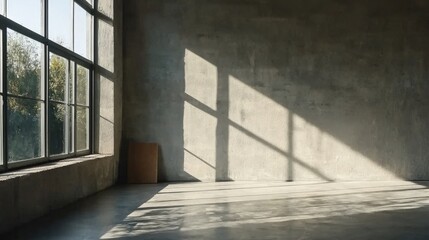 Obraz premium Neutral tones and blank frames in a modern apartment.