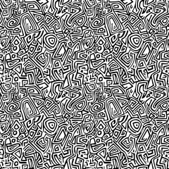 Creative ethnic style vector seamless pattern. Unique geometric vector swatch