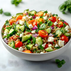 Quinoa veggie herb salad
