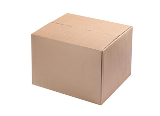 Brown Paper mailing box Cardboard box isolated on white background