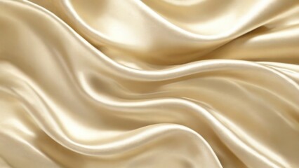 Fototapeta premium Luxurious Golden Silky Fabric with Elegant Texture and Flowing Folds Sophisticated and Elegant CloseUp Shot