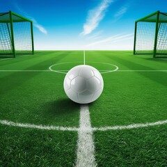 Obraz premium Soccer, football, stadium, playground, sports arena, soccer field, football pitch, green grass, sports field, outdoor stadium, soccer game, football match, athletic field, professional stadium, empty 