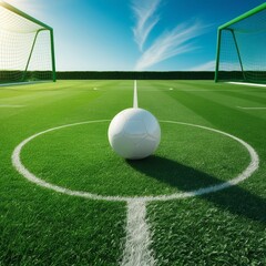 Obraz premium Soccer, football, stadium, playground, sports arena, soccer field, football pitch, green grass, sports field, outdoor stadium, soccer game, football match, athletic field, professional stadium, empty 