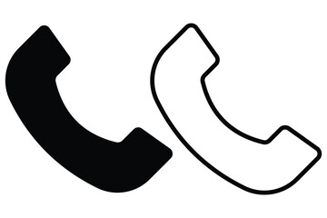 Phone call icon button. Telephone icon. Telephone call sign. Phone call icon answer, accept and decline call. Vector illustration
