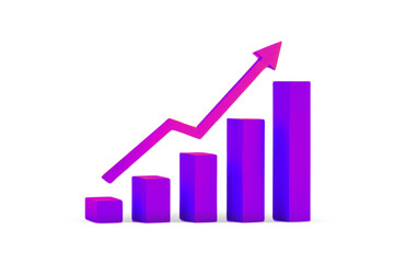Minimalist Vector Illustration of Financial Growth Chart