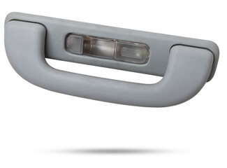 Vehicle interior grab handle on white isolated background. Auto service industry. Spare parts catalog.